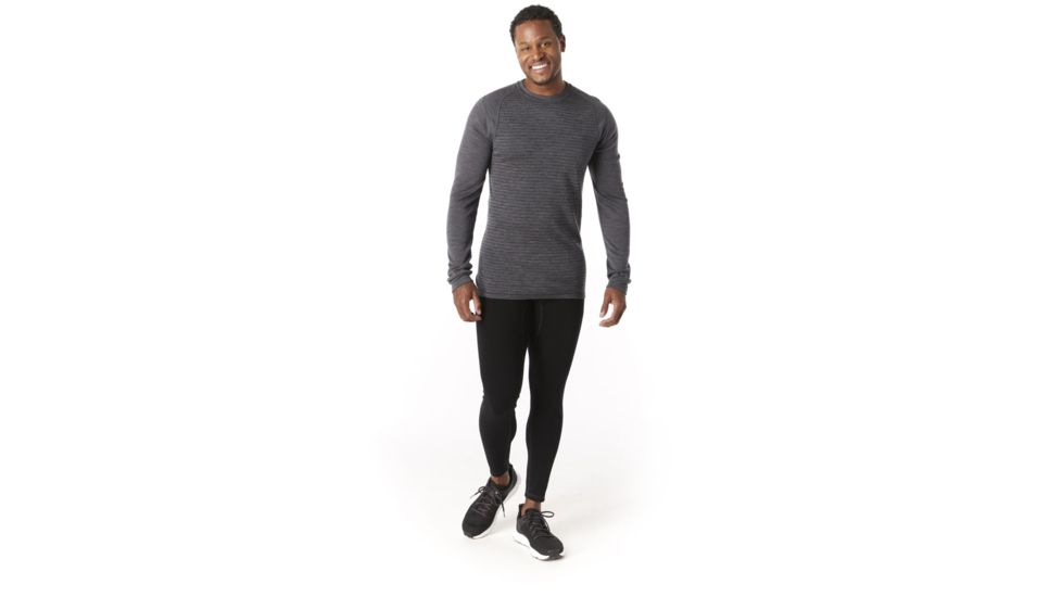 Smartwool Merino 250 Baselayer Pattern Crew - Mens, Medium Gray Tick Stitch, Large, SW0NP601B99-L