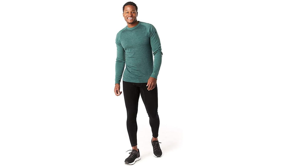 Smartwool Merino 250 Baselayer Pattern Crew - Mens, Pine Gray Tick Stitch, Large, SW0NP601C11-L