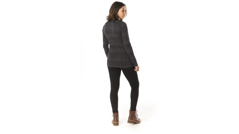Smartwool Merino 250 Baselayer Pattern Crew - Womens, Black Medallion, Extra Small, SW0NP226C14-XS