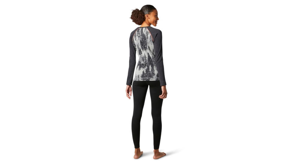 Smartwool Merino 250 Baselayer Pattern Crew - Womens, Light Gray Forest Scape, Large, SW016371F51-L