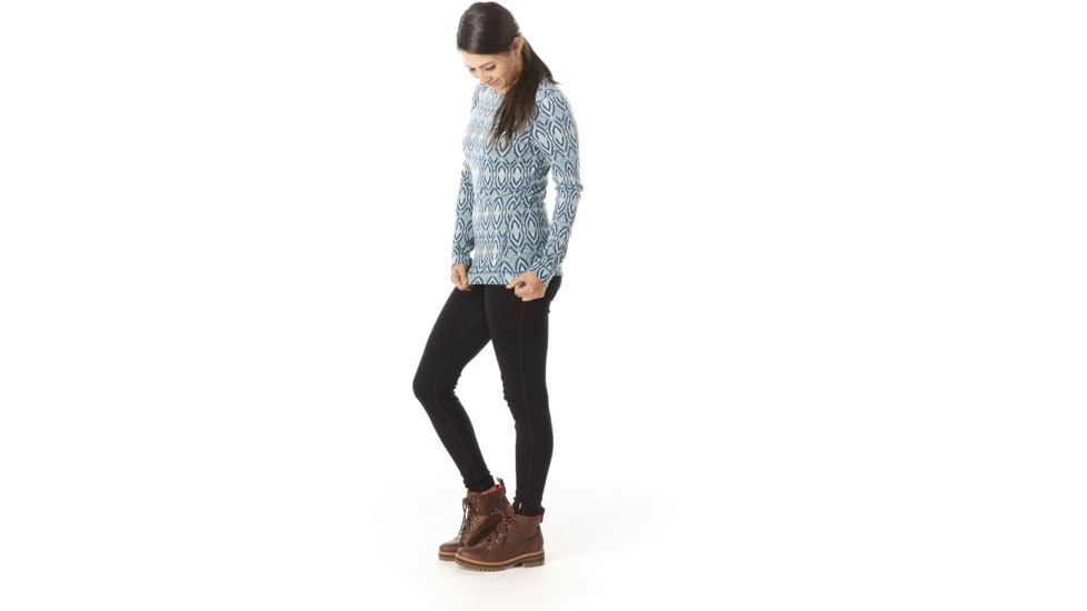 Smartwool Merino 250 Baselayer Pattern Crew - Womens, Nile Blue Medallion, Small, SW0NP226C17-S