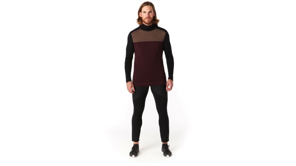 Smartwool Merino 250 Color Block Hoodie - Mens, Bourbon Tick Stitch, Small, SW019018C12-S