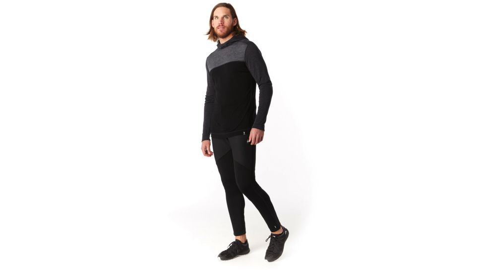 Smartwool Merino 250 Color Block Hoodie - Mens, Medium Gray Tick Stitch, Medium, SW019018B99-M
