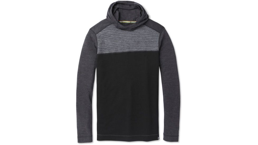 Smartwool Merino 250 Color Block Hoodie - Mens, Medium Gray Tick Stitch, Medium, SW019018B99-M