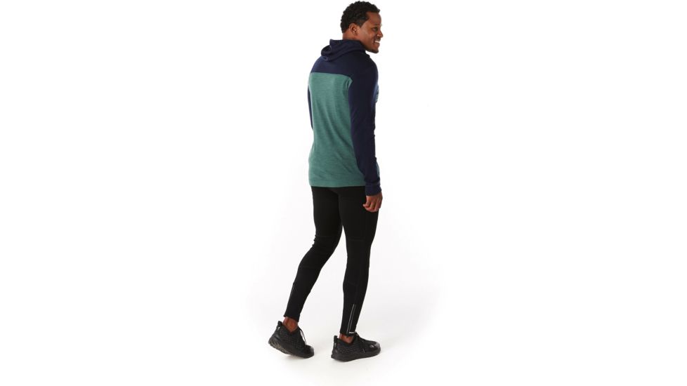 Smartwool Merino 250 Color Block Hoodie - Mens, Pine Gray Tick Stitch, Small, SW019018C11-S