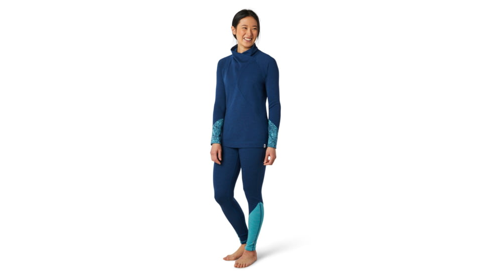 Smartwool Merino 250 Crossover Neck Top - Womens, Alpine Blue Heather, Large, SW016404B26-L