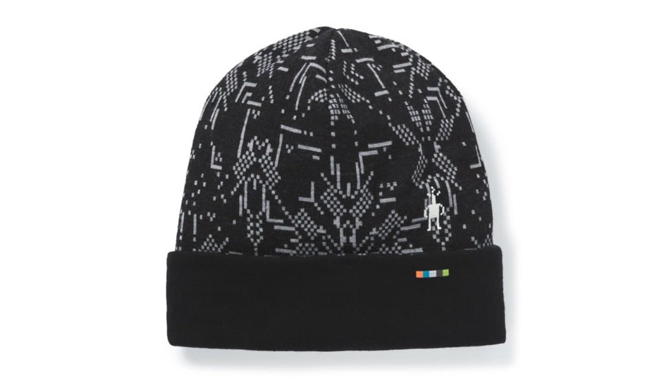 Smartwool Merino 250 Pattern Cuffed Beanie, Black Digital Snowflake, One Size, SW0SC181E36-1FM