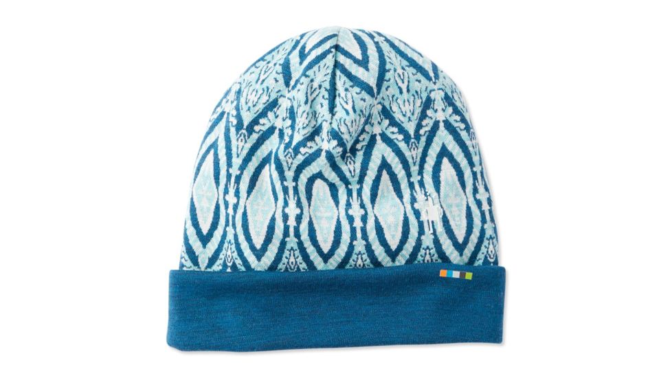 Smartwool Merino 250 Pattern Cuffed Beanie, Nile Blue Medallion, One Size, SW0SC181C17-1FM