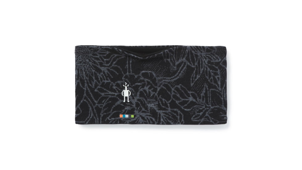 Smartwool Merino 250 Pattern Reversible Headband, Black Traced Dahlia, One Size, SW0SC919E42-1FM