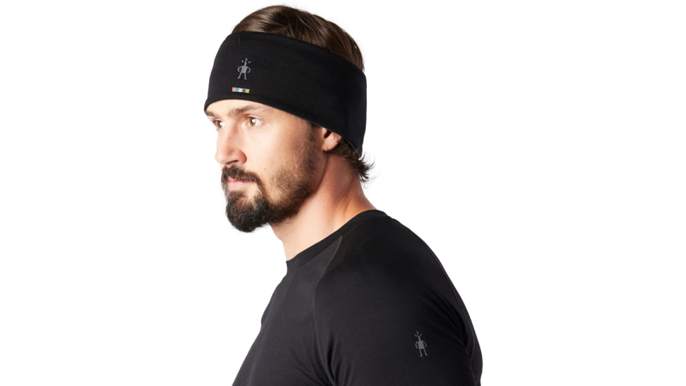 Smartwool Merino 250 Reversible Headband, Black/Charcoal Heater, 1FM, SW0SC969A41-1FM