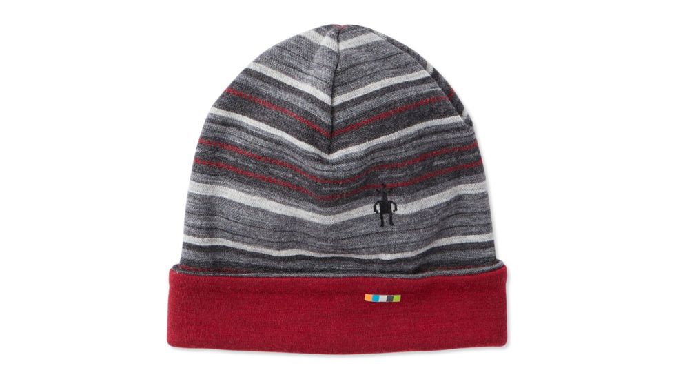 Smartwool Merino 250 Reversible Pattern Cuffed Beanie, Charcoal Margarita, Small/Medium, SW018019C13-S/M