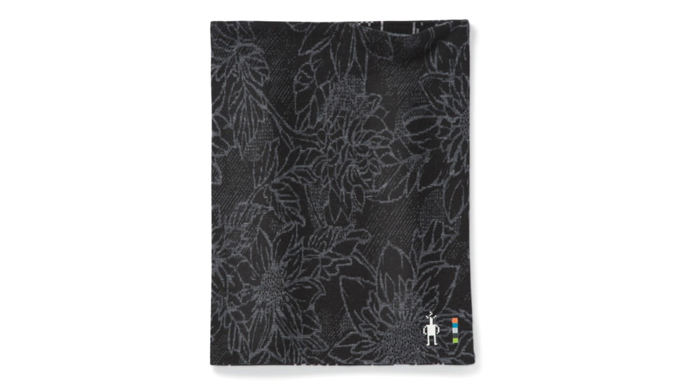 Smartwool Merino 250 Reversible Pattern Neck Gaiter, Black Traced Dahlia, One Size, SW0SC913E42-1FM