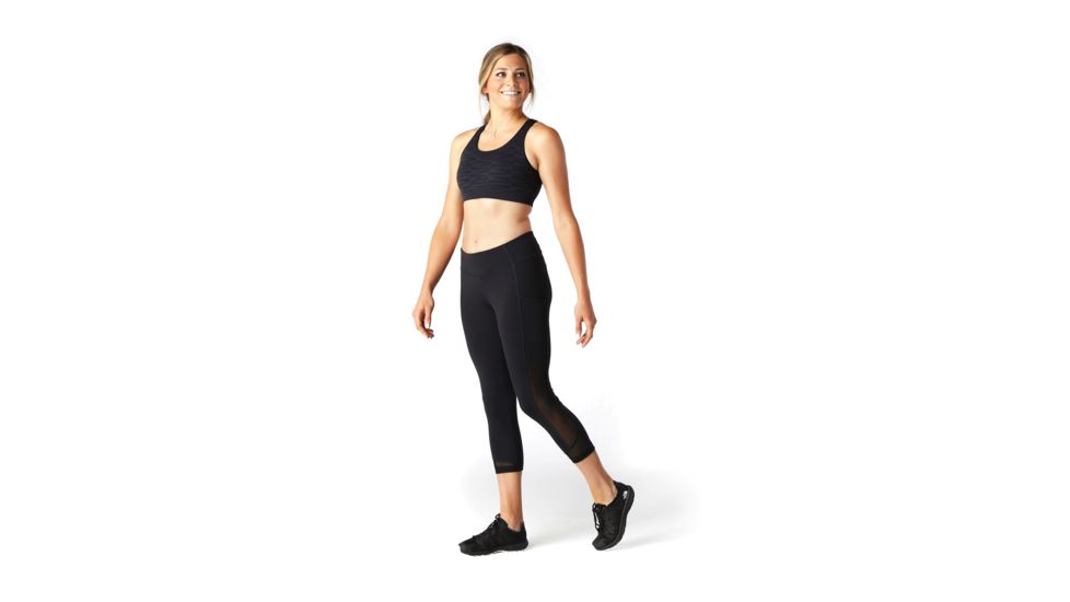 Smartwool Merino Seamless Racerback Bra - Womens, Black, Large, SW016155001-L