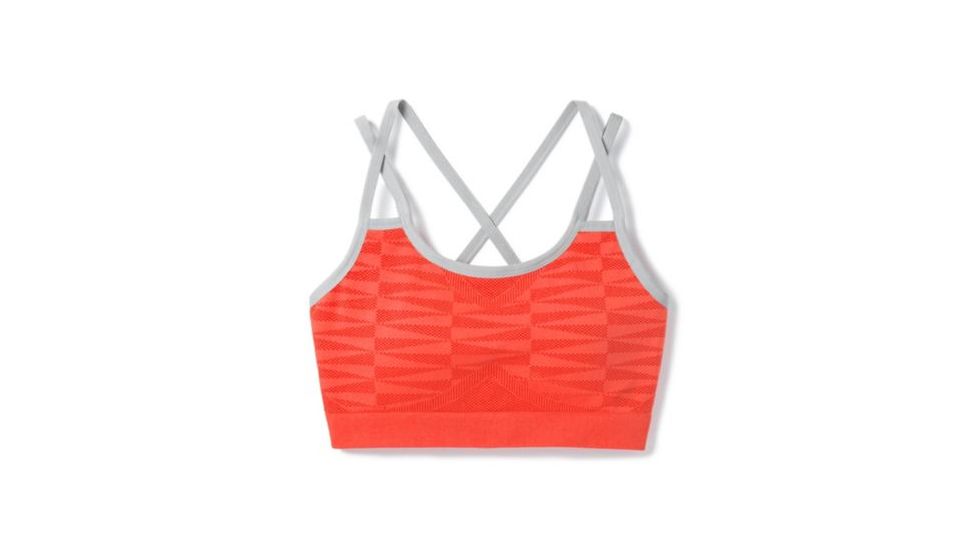 Smartwool Merino Seamless Strappy Bra - Womens, Habanero, Extra Large, SW016154A15-XL