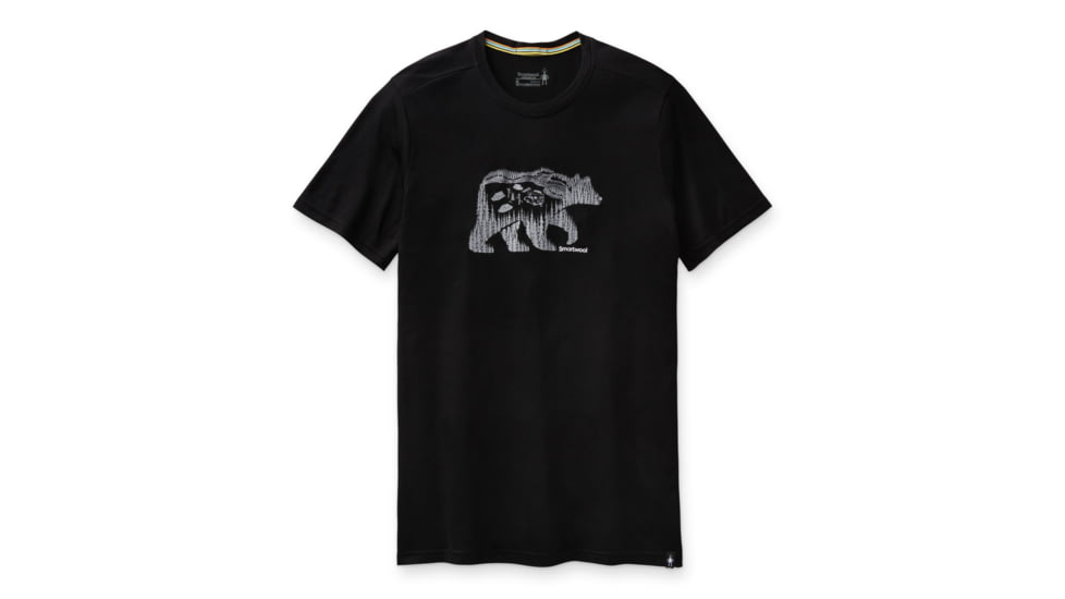 Smartwool Merino Sport 150 Bear Camp Tee - Mens, Black, Extra Large, SW015158001XL