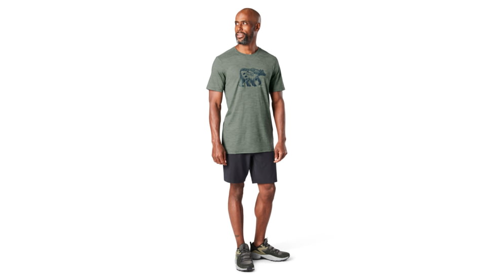Smartwool Merino Sport 150 Bear Camp Tee - Mens, Sage Heather, Medium, SW015158F72M