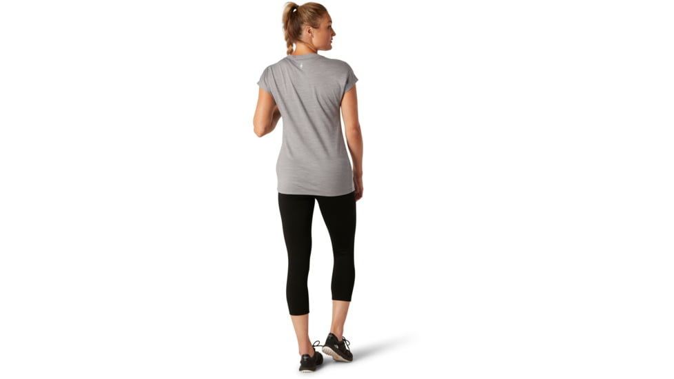 Smartwool Merino Sport 150 Cactus Crop Tee - Womens, Light Gray Heather, Small, SW015139545-S