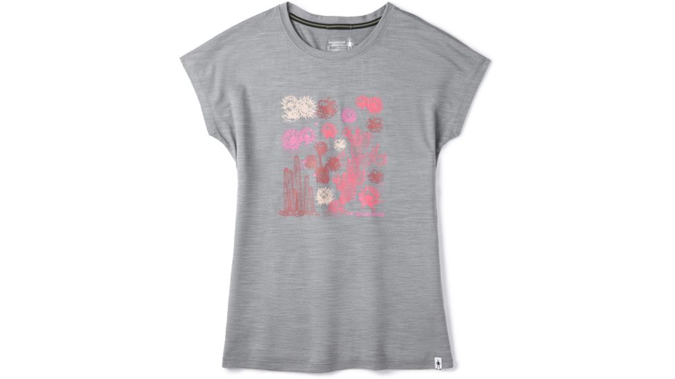 Smartwool Merino Sport 150 Cactus Crop Tee - Womens, Light Gray Heather, Small, SW015139545-S
