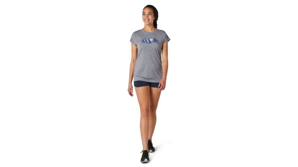 Smartwool Merino Sport 150 Castles in the Stratosphere Graphic Tee - Womens, Light Gray Heather, Extra Large, SW016331545-XL