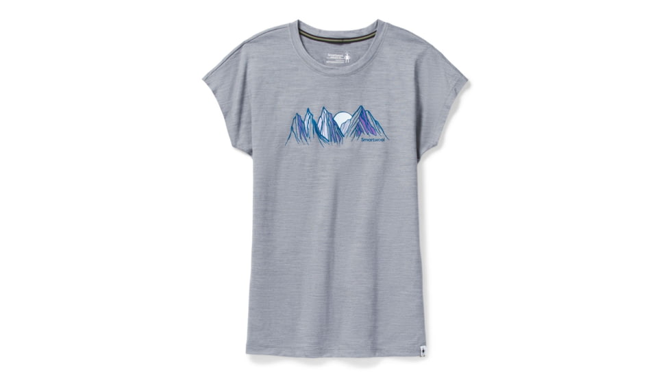 Smartwool Merino Sport 150 Castles in the Stratosphere Graphic Tee - Womens, Light Gray Heather, Extra Large, SW016331545-XL