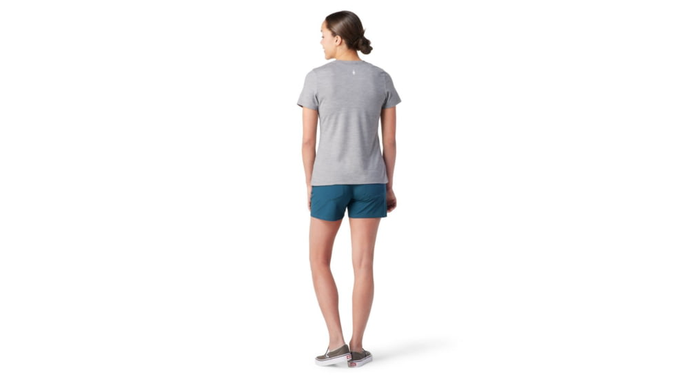 Smartwool Merino Sport 150 Dragonfly Summit Short Sleeve Graphic Tee - Womens, Light Gray Heather, Extra Small, SW016598545XS