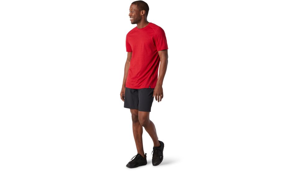 Smartwool Merino Sport 150 Hidden Pocket Tee - Mens, Chili Pepper Heather, Large, SW000371B95-L