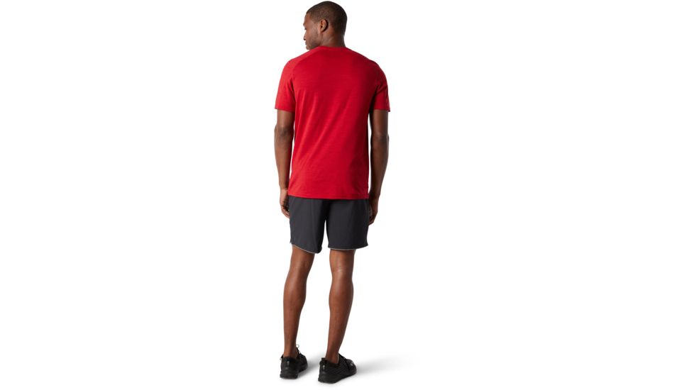 Smartwool Merino Sport 150 Hidden Pocket Tee - Mens, Chili Pepper Heather, Large, SW000371B95-L