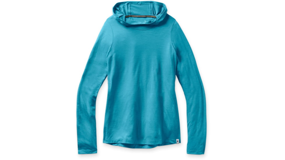 Smartwool Merino Sport 150 Hoodie - Womens, Light Ocean/Abyss Heather, Large, SW000718F67-LO/AH-Large