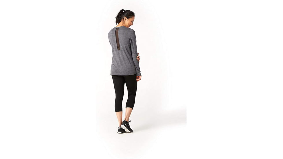 Smartwool Merino Sport 150 Long Sleeve - Womens, Medium Gray Heather, Large, SW016176084-L