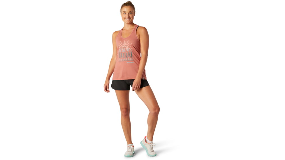 Smartwool Merino Sport 150 Mountain Morning Tank - Womens, Canyon Rose, Large, SW016175C82-L