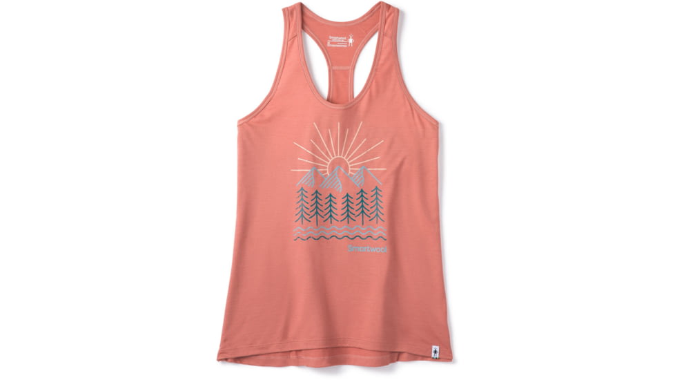 Smartwool Merino Sport 150 Mountain Morning Tank - Womens, Canyon Rose, Large, SW016175C82-L
