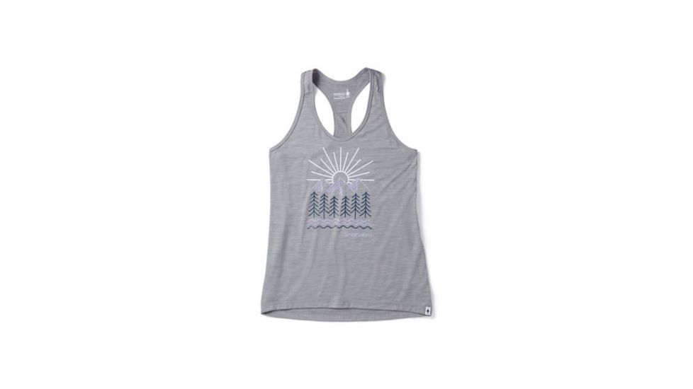 Smartwool Merino Sport 150 Mountain Morning Tank - Womens, Light Gray Heather, Medium, SW016175545-M