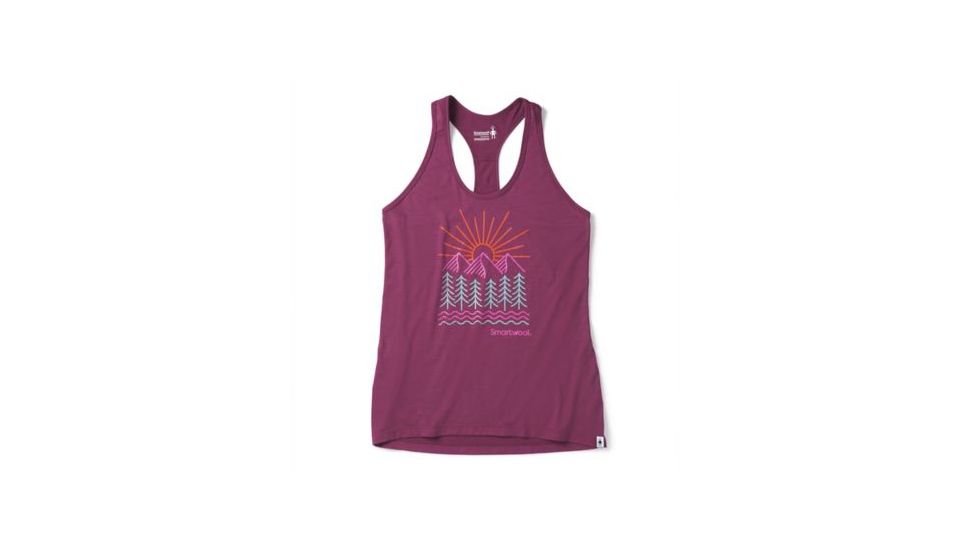 Smartwool Merino Sport 150 Mountain Morning Tank - Womens, Sangria, Medium, SW016175B48-M