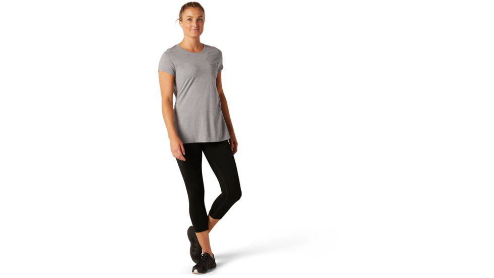 Smartwool Merino Sport 150 Pocket Tee - Womens, Light Gray Heather, Medium, SW016255545-M