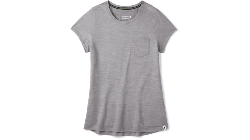 Smartwool Merino Sport 150 Pocket Tee - Womens, Light Gray Heather, Medium, SW016255545-M
