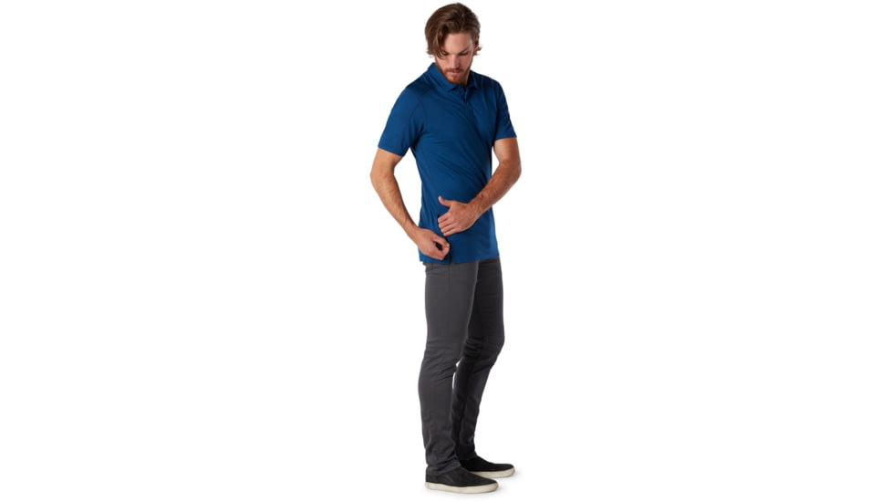 Smartwool Merino Sport 150 Polo - Mens, Alpine Blue, Small, SW000372B25-S