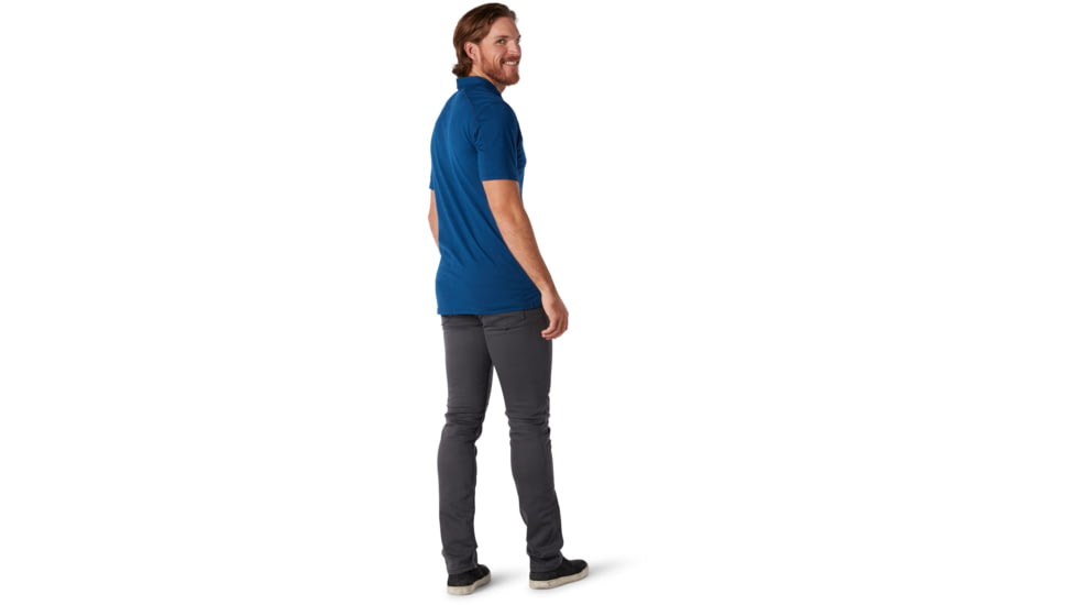 Smartwool Merino Sport 150 Polo - Mens, Alpine Blue, Small, SW000372B25-S