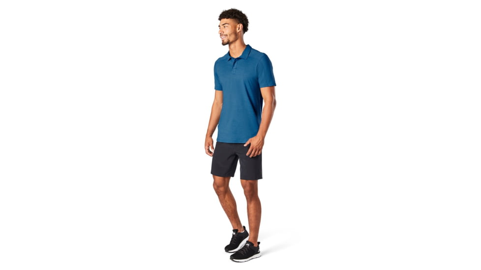 Smartwool Merino Sport 150 Polo - Mens, Light Neptune Blue Heather, Medium, SW000372G16M