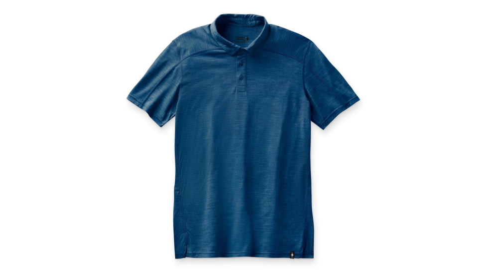 Smartwool Merino Sport 150 Polo - Mens, Light Neptune Blue Heather, Medium, SW000372G16M