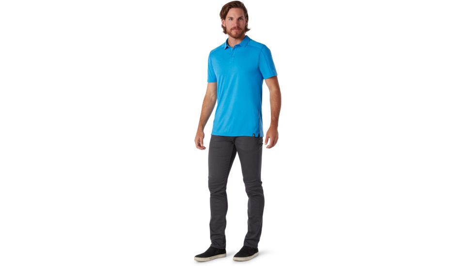 Smartwool Merino Sport 150 Polo - Mens, Ocean Blue, 2XL, SW000372D15-XXL