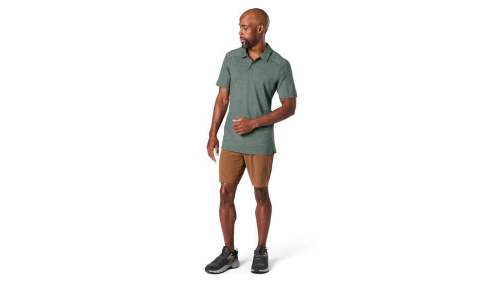 Smartwool Merino Sport 150 Polo - Mens, Sage Heather, Small, SW000372F72S