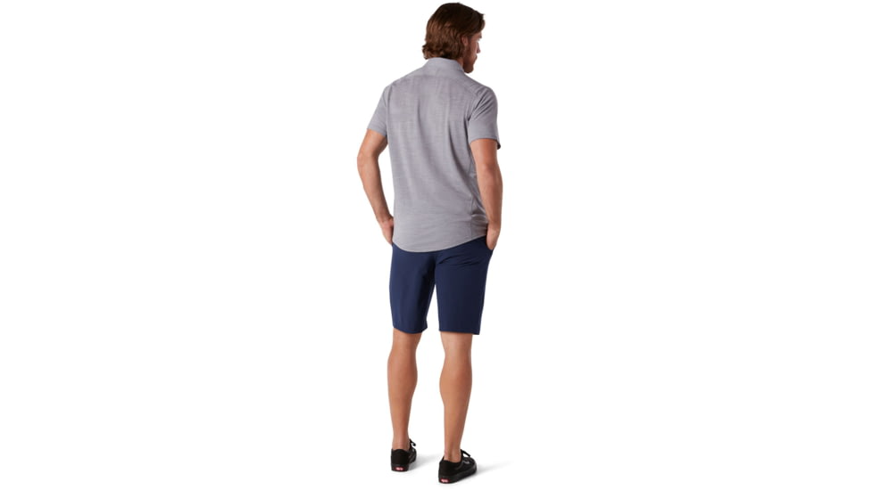 Smartwool Merino Sport 150 Short Sleeve Button Down - Mens, Light Gray Heather, Medium, SW016203545-M