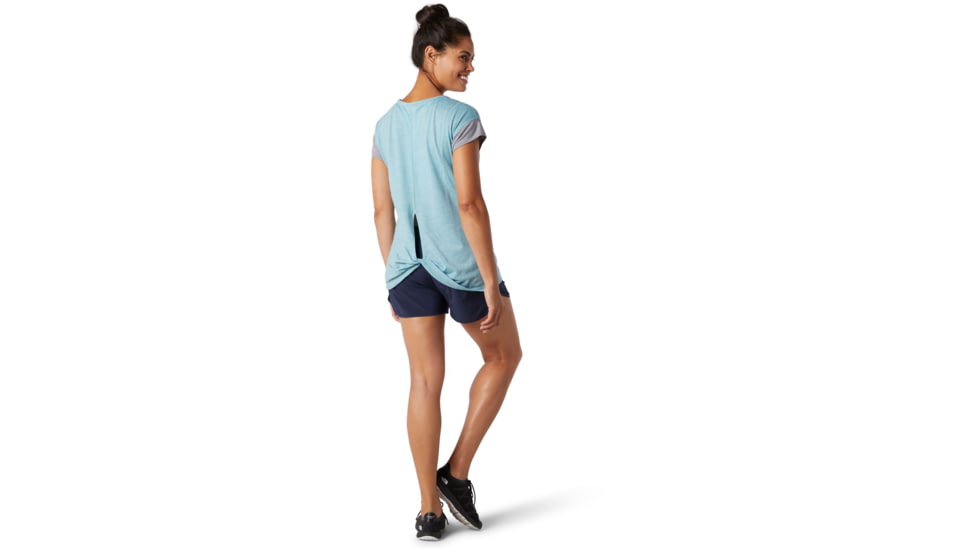 Smartwool Merino Sport 150 Short Sleeve - Womens, Wave Blue Heather, Medium, SW015136D25-M