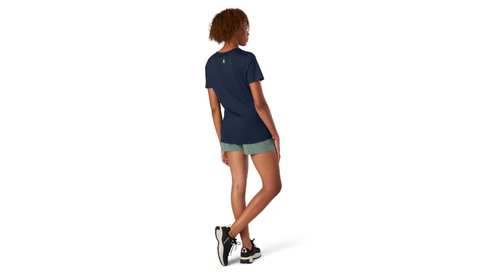 Smartwool Merino Sport 150 Spring Leaves Graphic Tee - Womens, Deep Navy, Large, SW000721092L