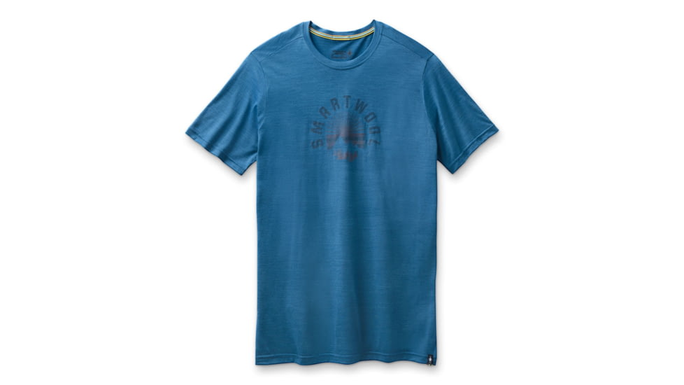 Smartwool Merino Sport 150 Sunrise Mountains Graphic Tee - Mens, Light Neptune Blue Heather, Large, SW000794G16L