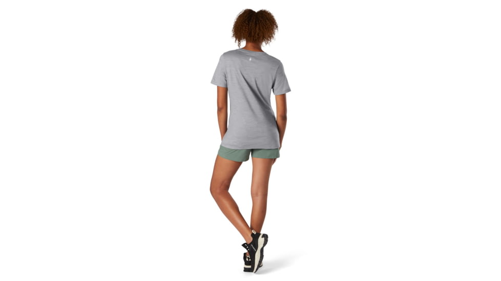 Smartwool Merino Sport 150 Sunset Stream Graphic Tee - Womens, Light Gray Heather, Small, SW000723545S