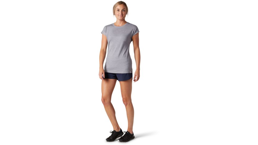 Smartwool Merino Sport 150 Tee - Womens, Light Gray Heather, Extra Small, SW016137545-XS