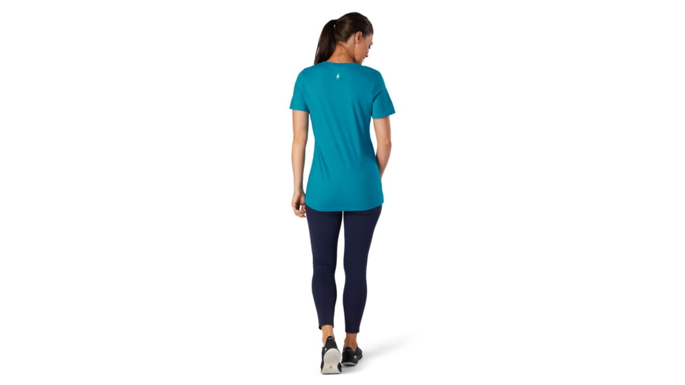 Smartwool Merino Sport 150 Tee - Womens, Light Ocean Abyss Heather, Large, SW000716F67L