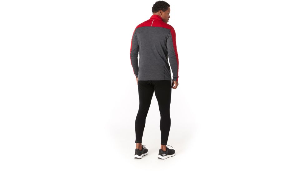 Smartwool Merino Sport 250 Long Sleeve 1/4 Zip - Mens, Chili Pepper Heather, Medium, SW019024B95-M