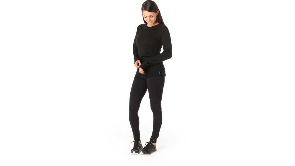 Smartwool Merino Sport 250 Long Sleeve Crew - Womens, Black, Small, SW019250001-S